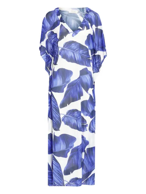 Brigitte graphic-print kaftan