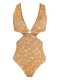 Brigitte paisley-print swimsuit - Yellow