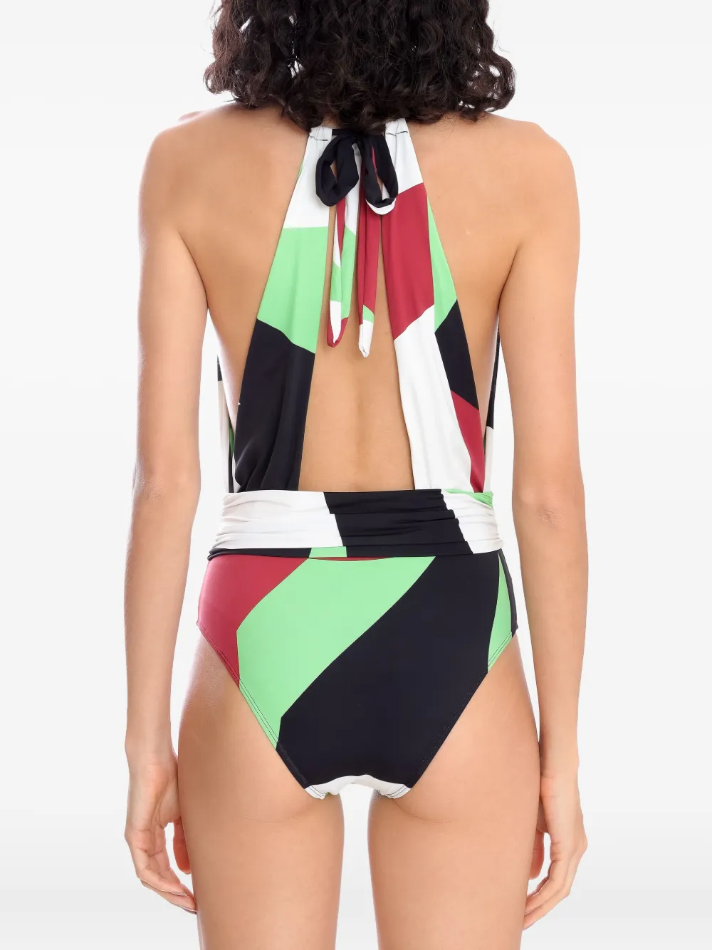 Brigitte Vivi badpak met geometrische print Groen