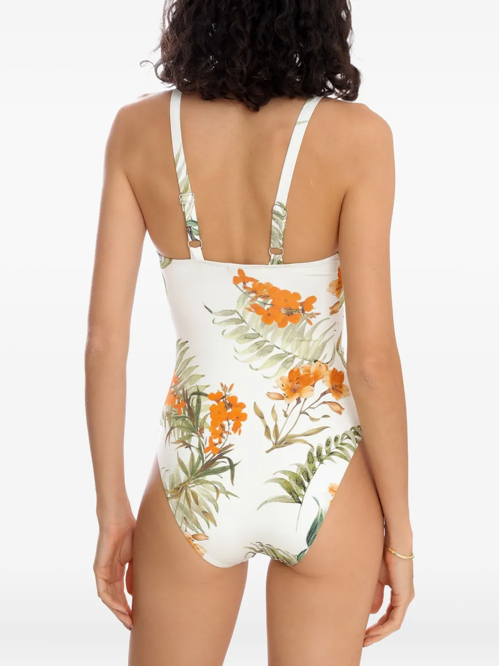 Brigitte Badpak met bloemenprint Beige