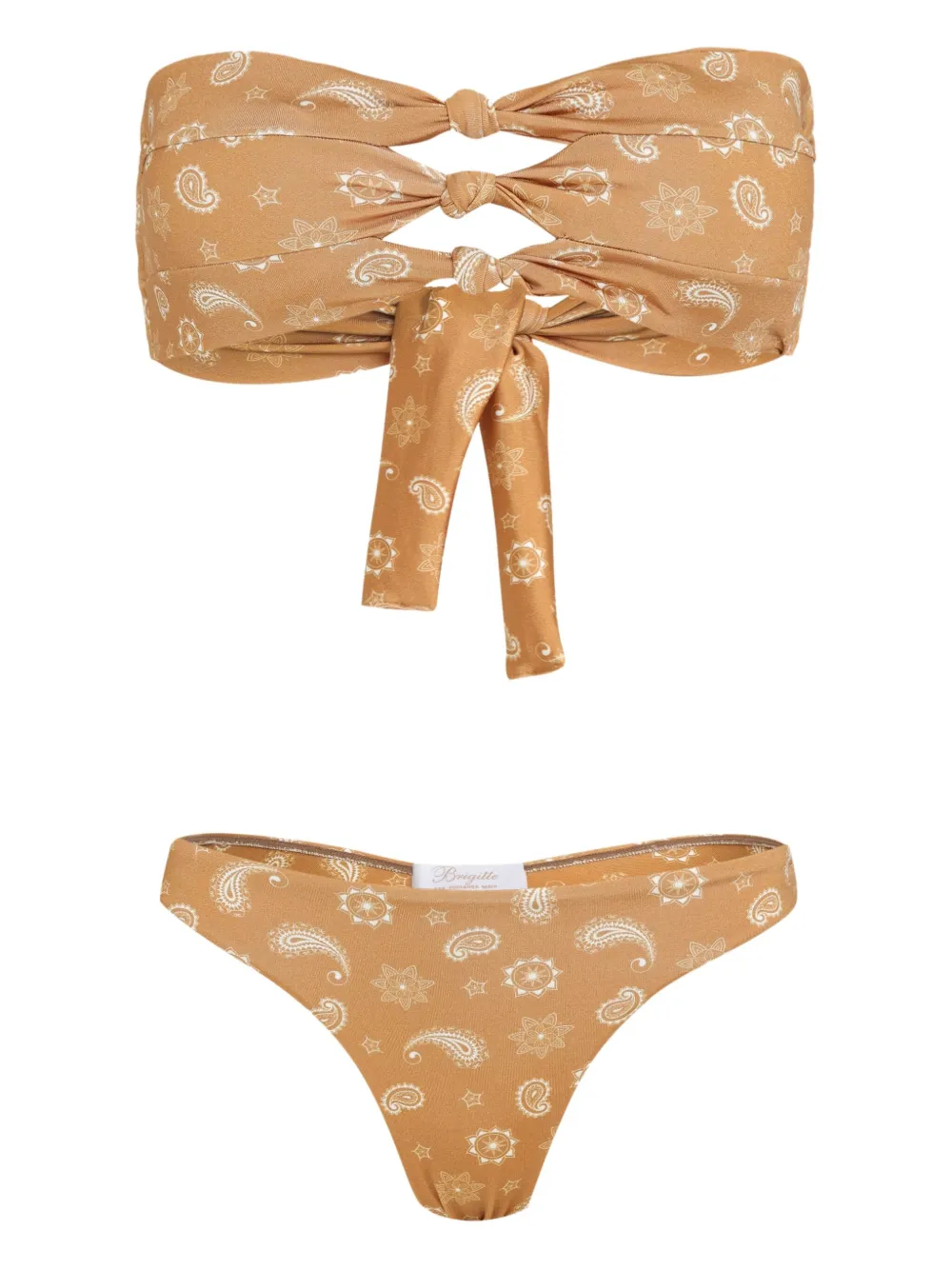 Brigitte paisley-print bikini Geel