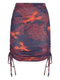 Brigitte graphic-print drawstring skirt - Blue