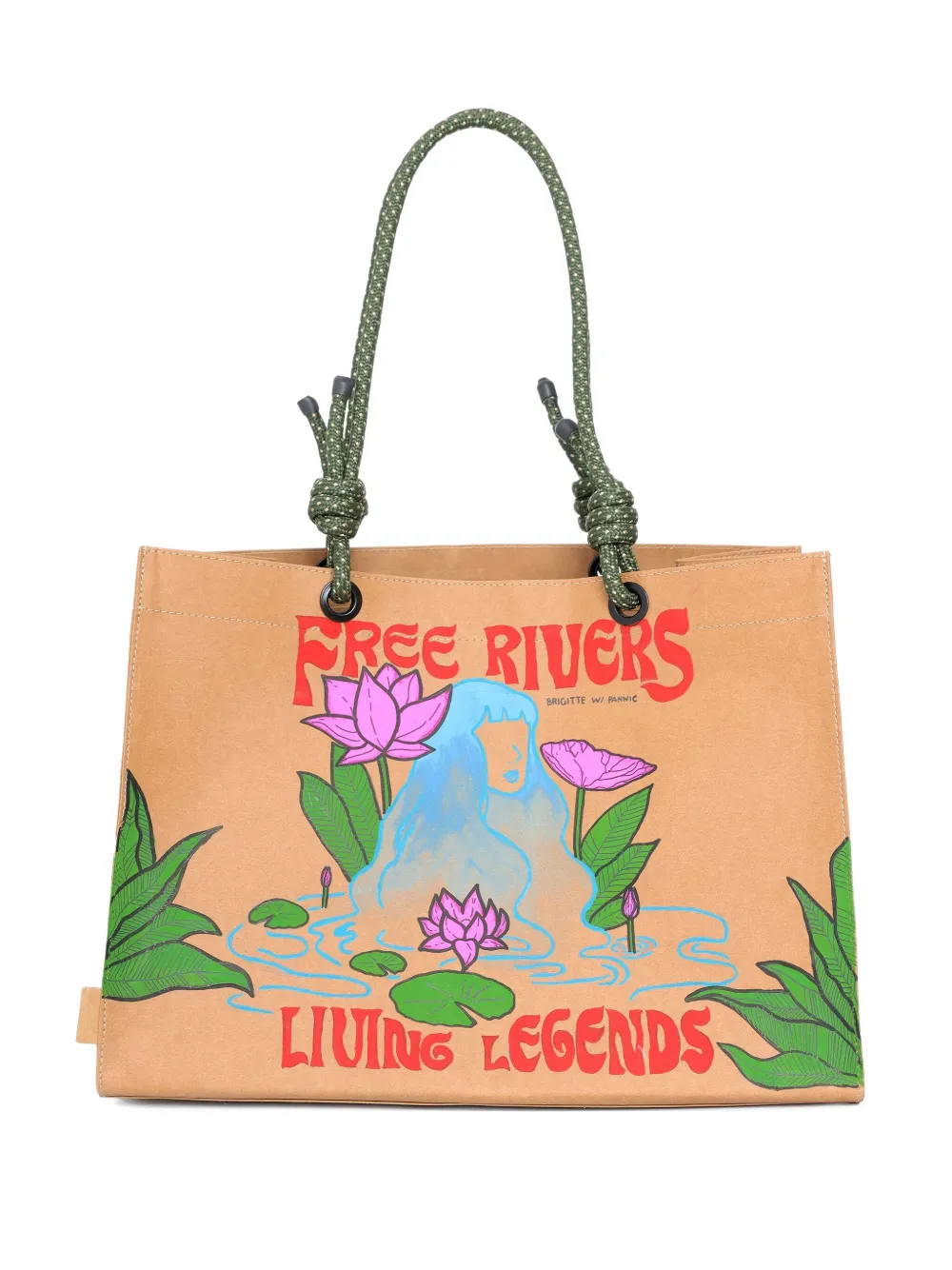 Brigitte Painted Beach Bag