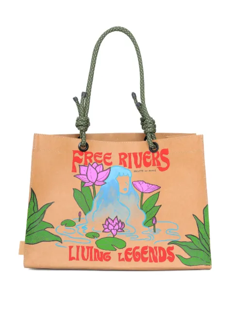 Brigitte painted beach bag