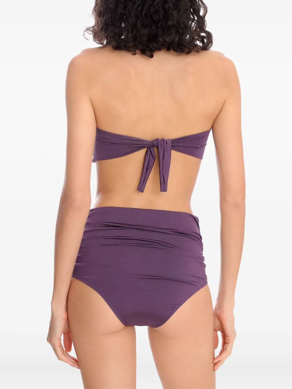 Brigitte High waist verfraaide bikini Paars