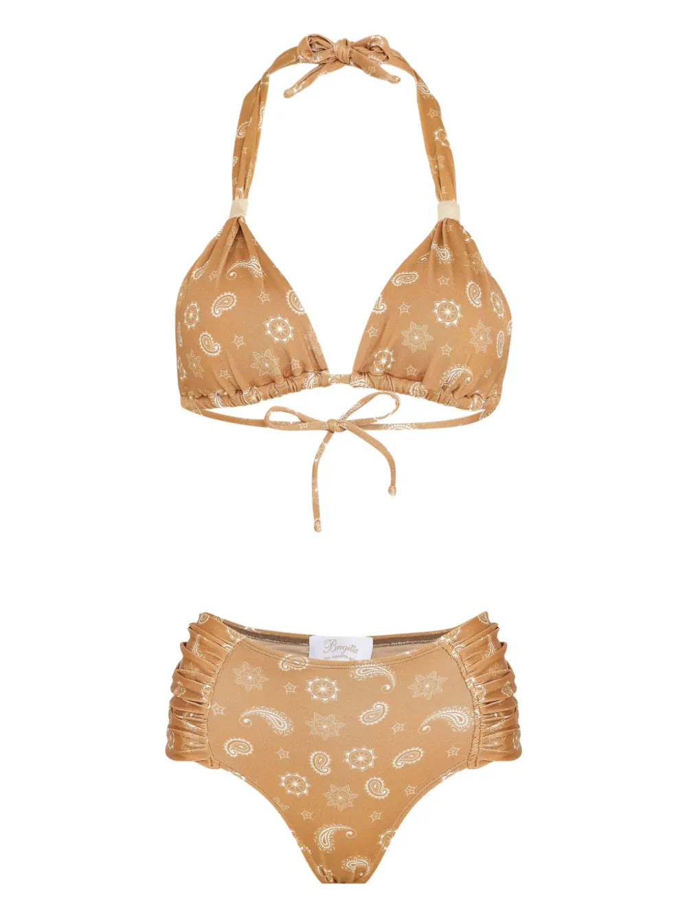 Brigitte Bikini met paisley-print Geel