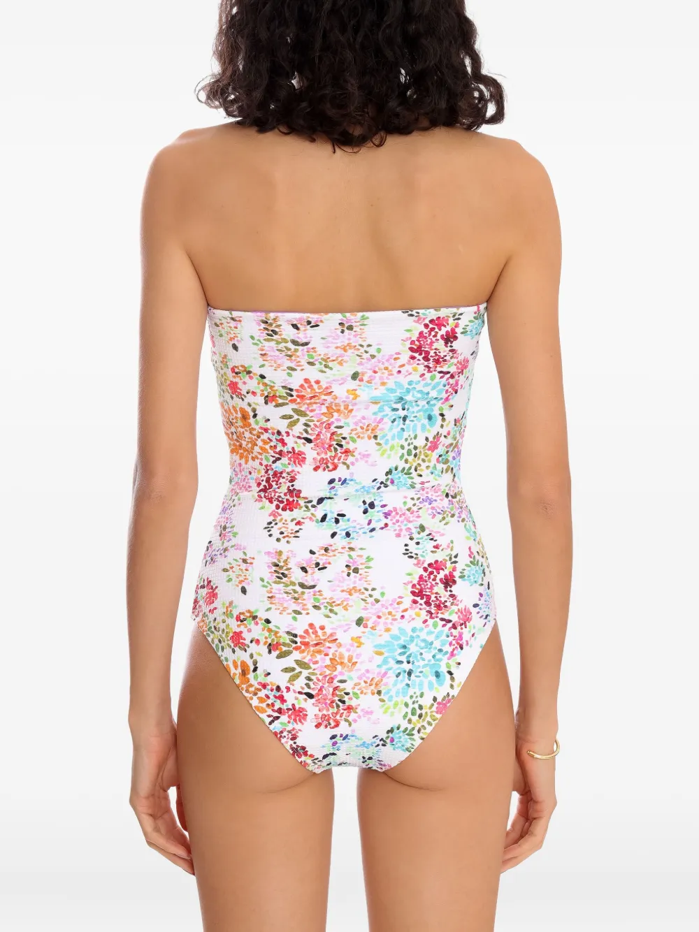Brigitte Manu badpak met bloemenprint Wit