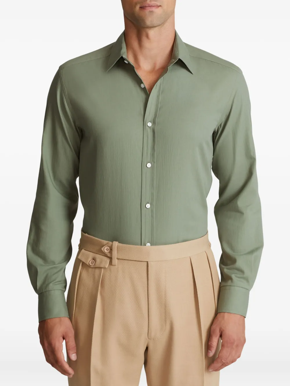 Ralph Lauren Purple Label Overhemd met lange mouwen Groen