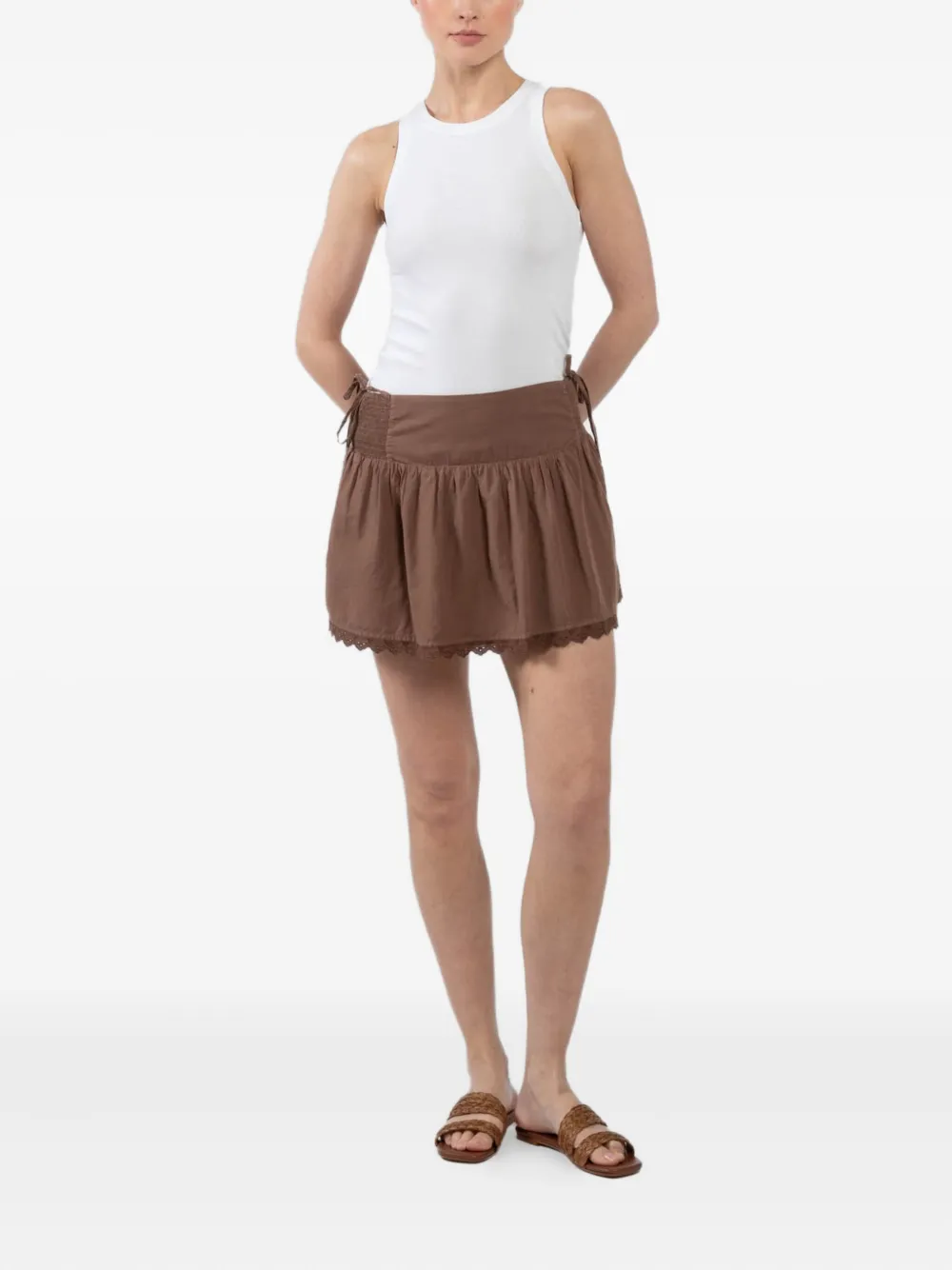 Xirena Paloma lace-trimmed smocked skirt | Pleated Skirts | Image 2