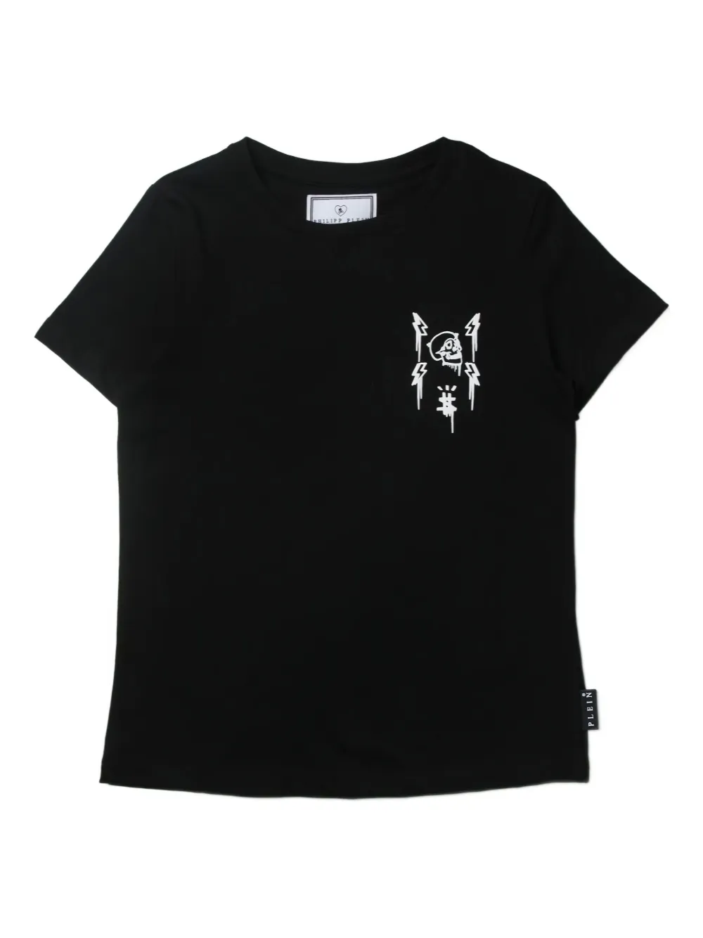 Philipp Plein Junior T-shirt met doodskoppatroon Zwart