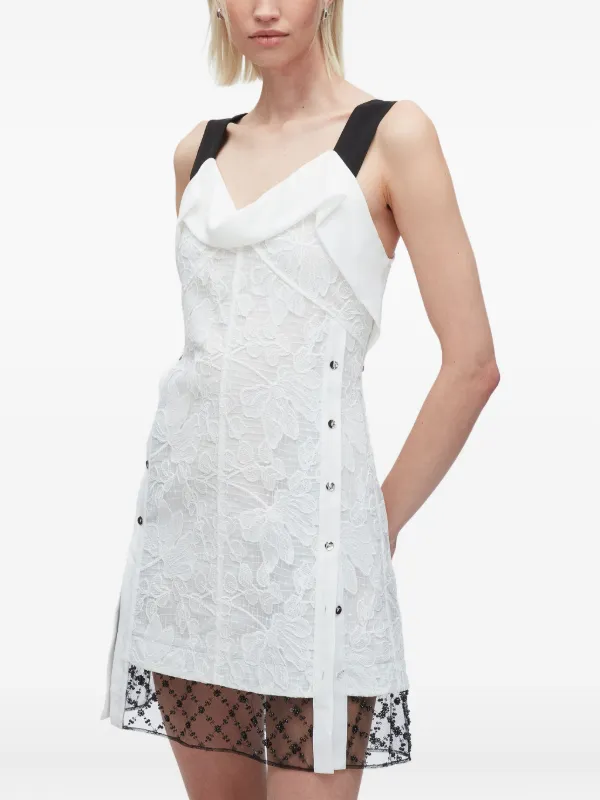 knee length dresses for ladies 3.1 PHILLIP LIM Denim & White Lace Midi Dress (Sz.0) main image 1