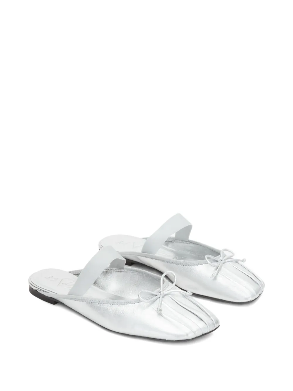 3.1 Phillip Lim bow-detail elasticated-strap mules Silver