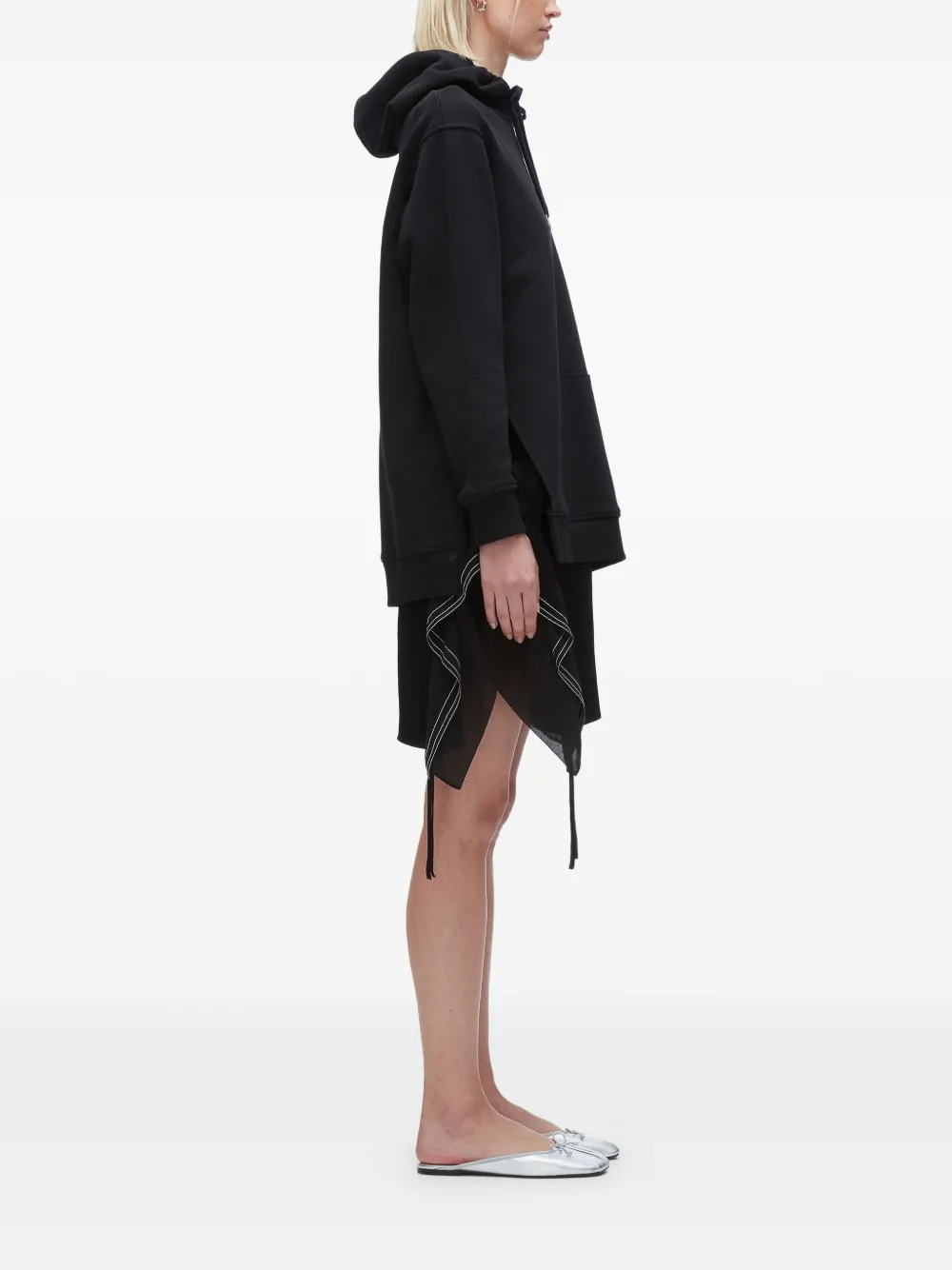3.1 Phillip Lim hooded layered dress Zwart