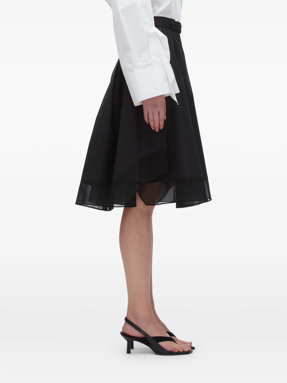 3.1 Phillip Lim belted layered skirt Zwart