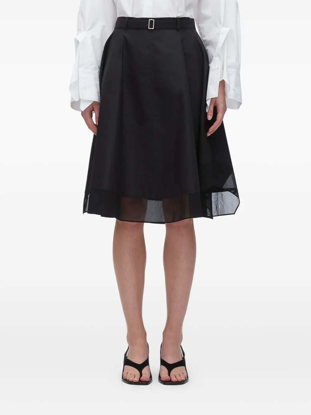3.1 Phillip Lim belted layered skirt Zwart