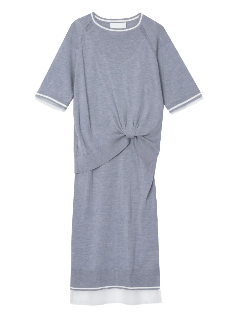 3.1 Phillip Lim knot-detail merino midi dress Grijs