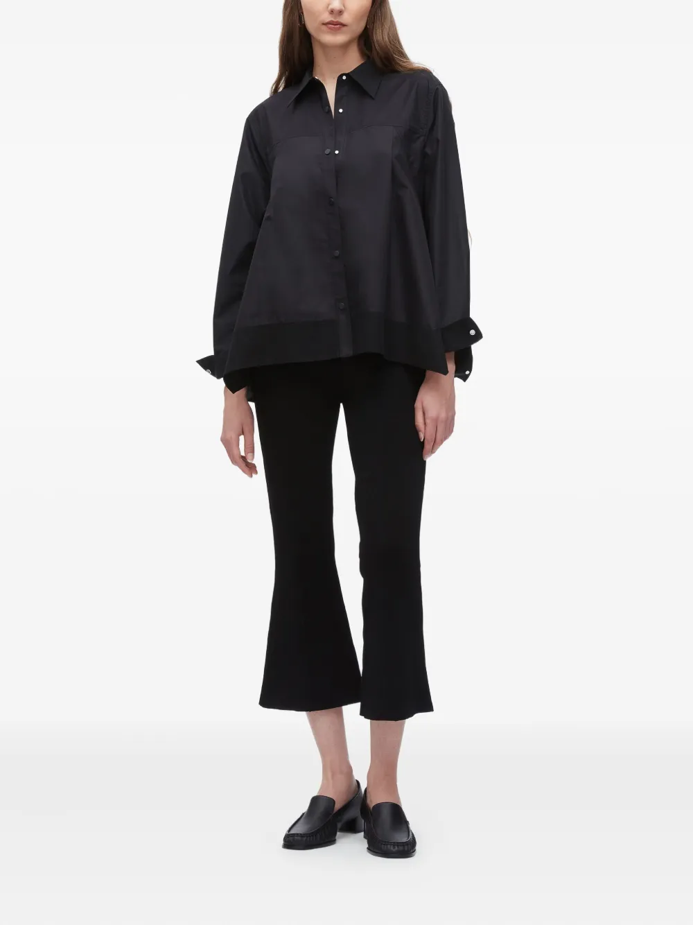 3.1 Phillip Lim panelled shirt Zwart