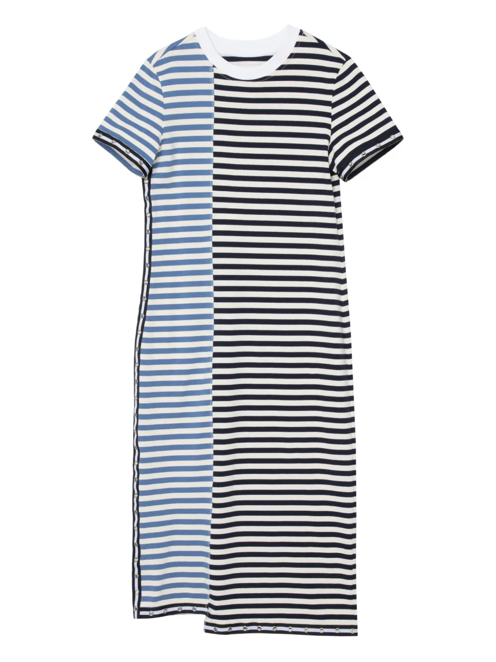 3.1 Phillip Lim striped panelled midi dress Zwart