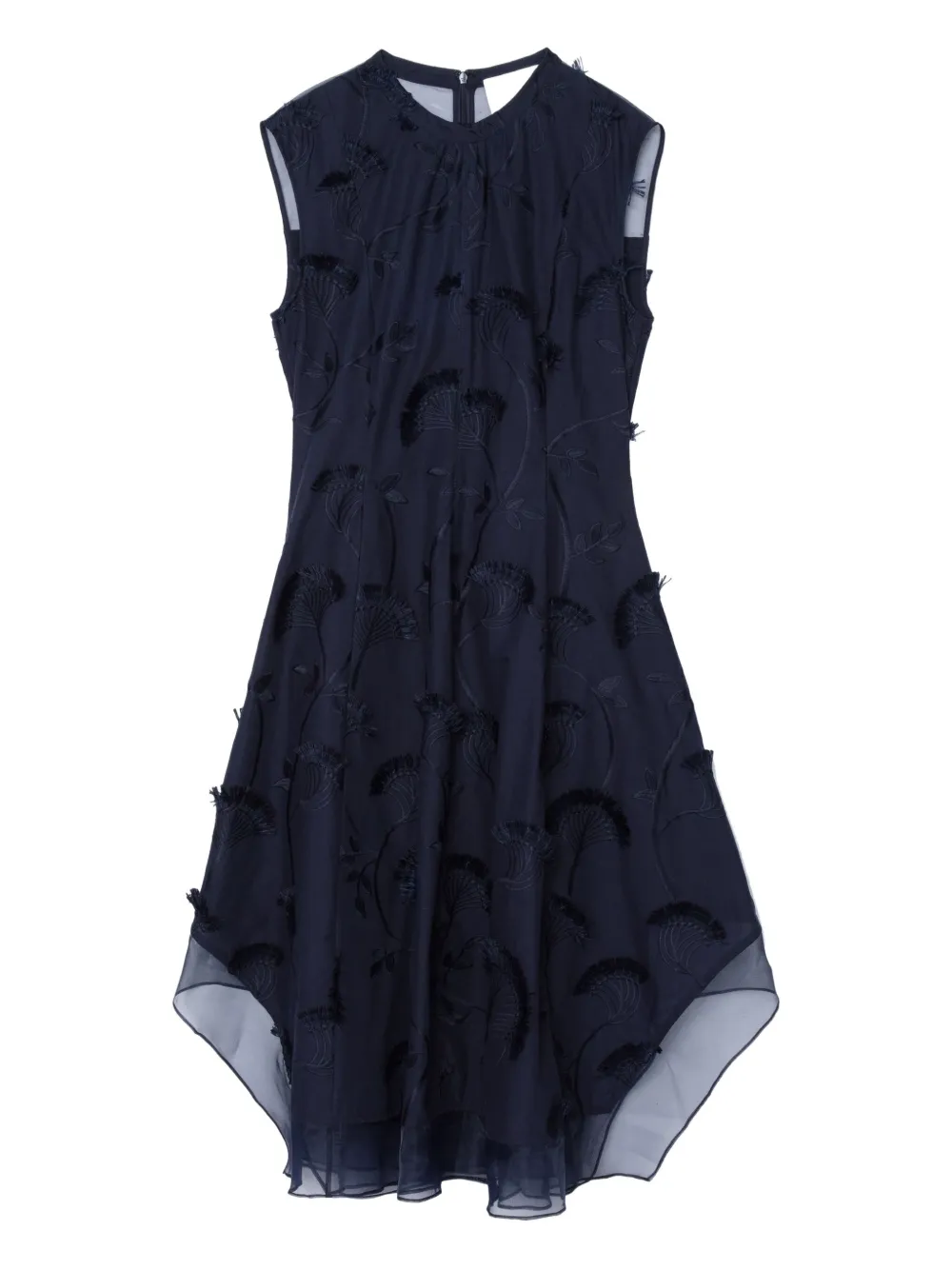 3.1 Phillip Lim floral-embroidered sleeveless midi dress Blauw