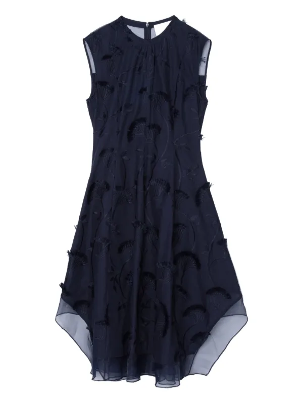 オリーブグリーン ノースリーブ　ドレス　 Philip Lim フィリップリム 3.1 Phillip Lim フローラル ノースリーブドレス | ブルー