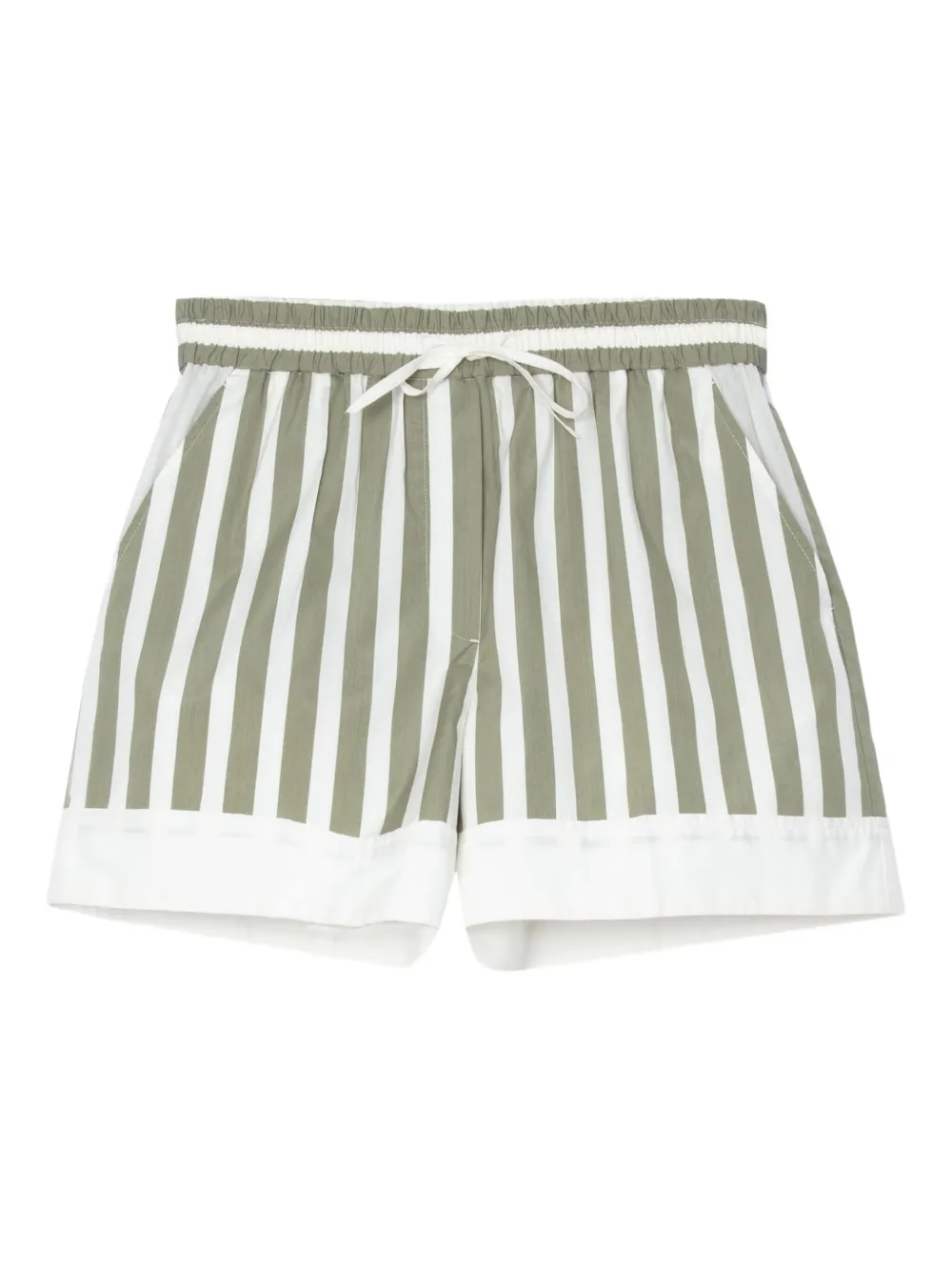 3.1 Phillip Lim striped drawstring shorts - グリーン 3.1 Phillip Lim striped drawstring shorts - グリーン