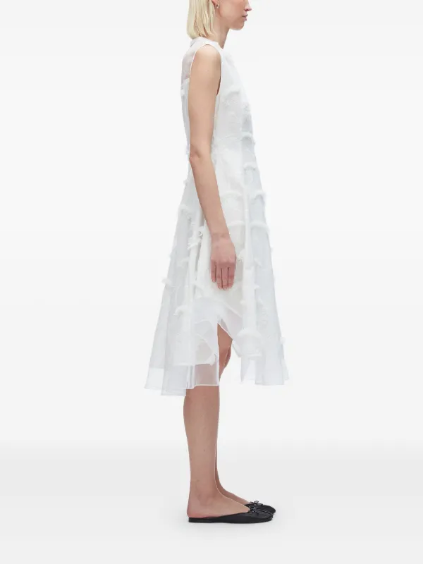 chinese dress ladies Cicinia Sweetheart Layered Little White Dresses Short A-line Pleats Mi