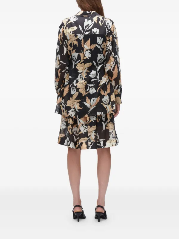 *3.1 Phillip Lim* フローラルベルテッドワンピース 3.1 Phillip Lim フローラル ベルテッド ドレス | ニュートラル