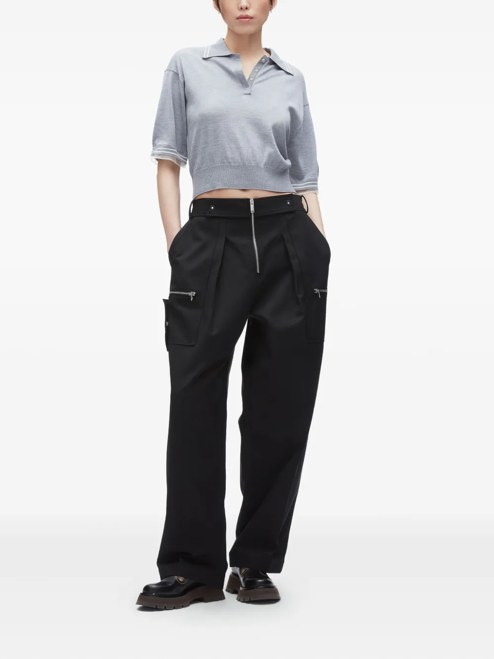 3.1 Phillip Lim short-sleeve merino T-shirt Grijs