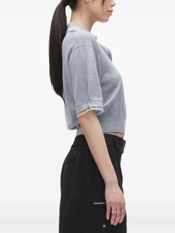 3.1 Phillip Lim short-sleeve Merino T-shirt | Grey | FARFETCH