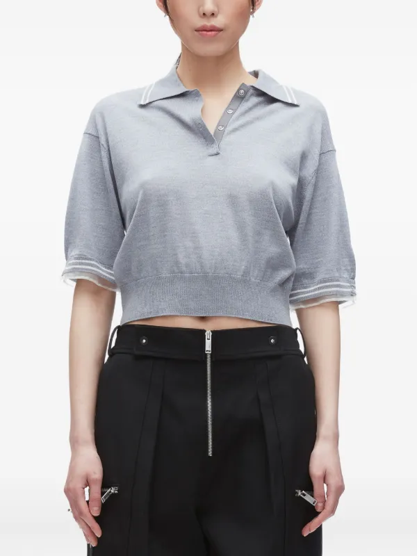 3.1 Phillip Lim short-sleeve Merino T-shirt | Grey | FARFETCH