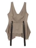 3.1 Phillip Lim V-neck peplum top - Neutrals