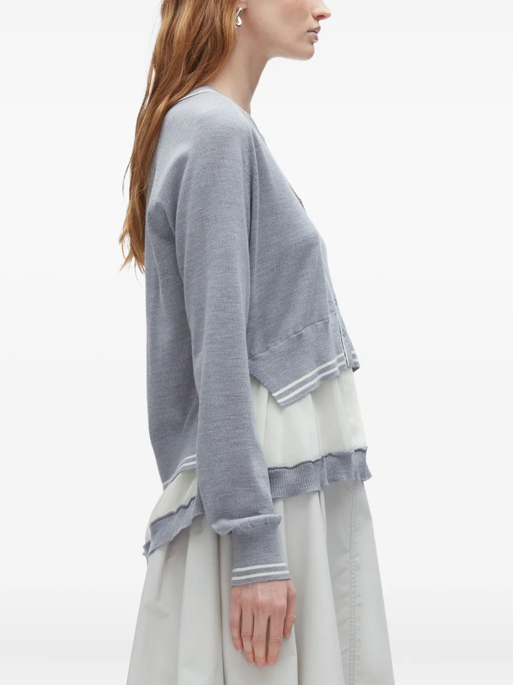 3.1 Phillip Lim layered merino cardigan Grijs