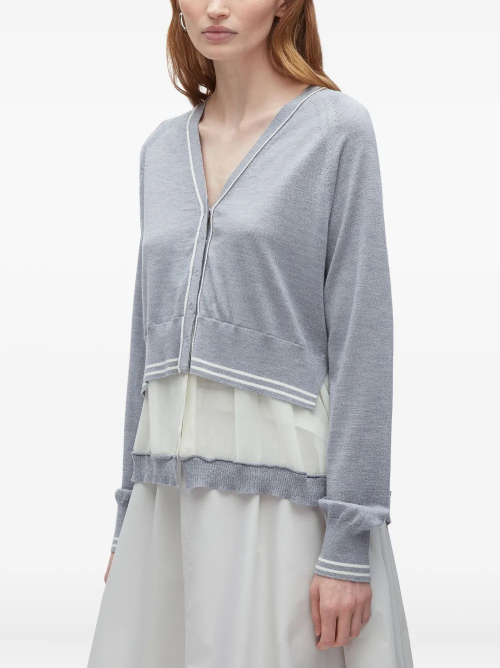 3.1 Phillip Lim layered merino cardigan Grijs