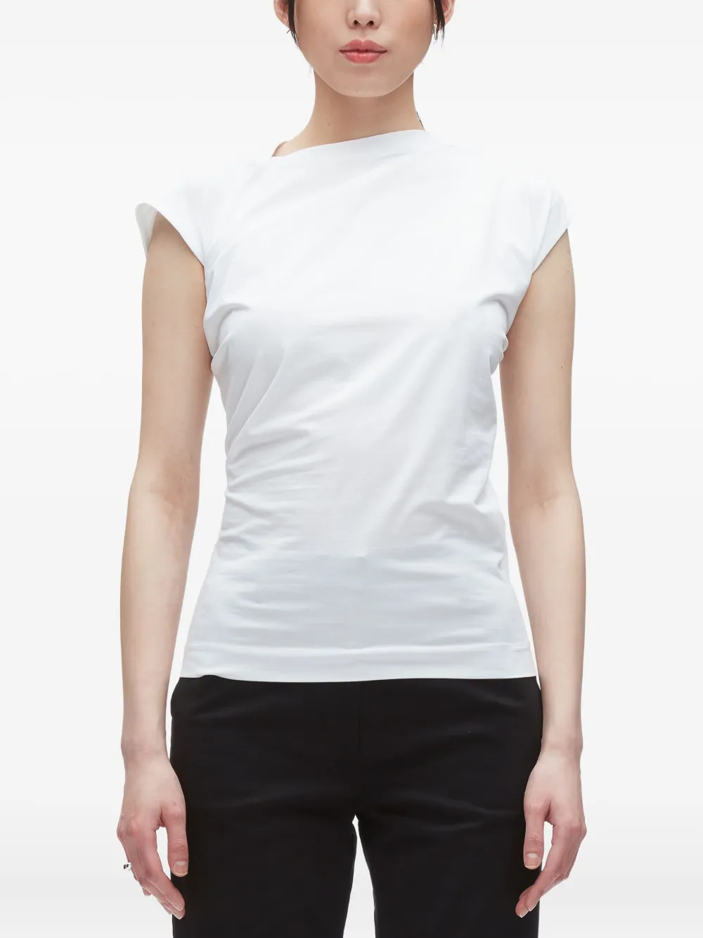 3.1 Phillip Lim draped cap-sleeve tank top Wit