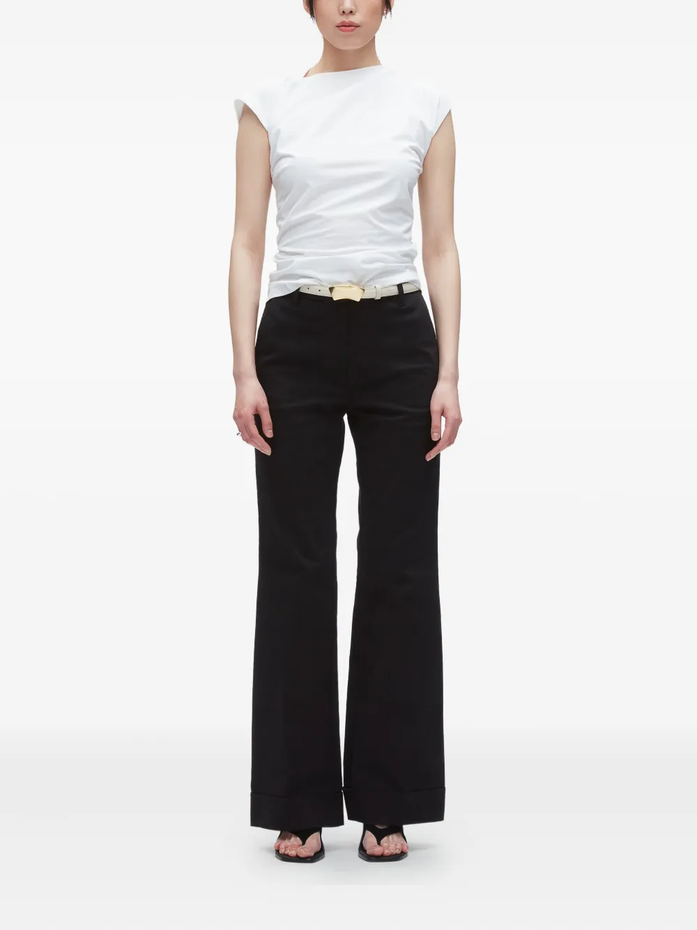 3.1 Phillip Lim draped cap-sleeve tank top Wit