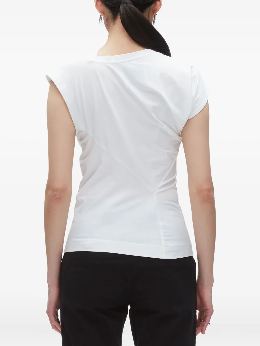 3.1 Phillip Lim draped cap-sleeve tank top Wit