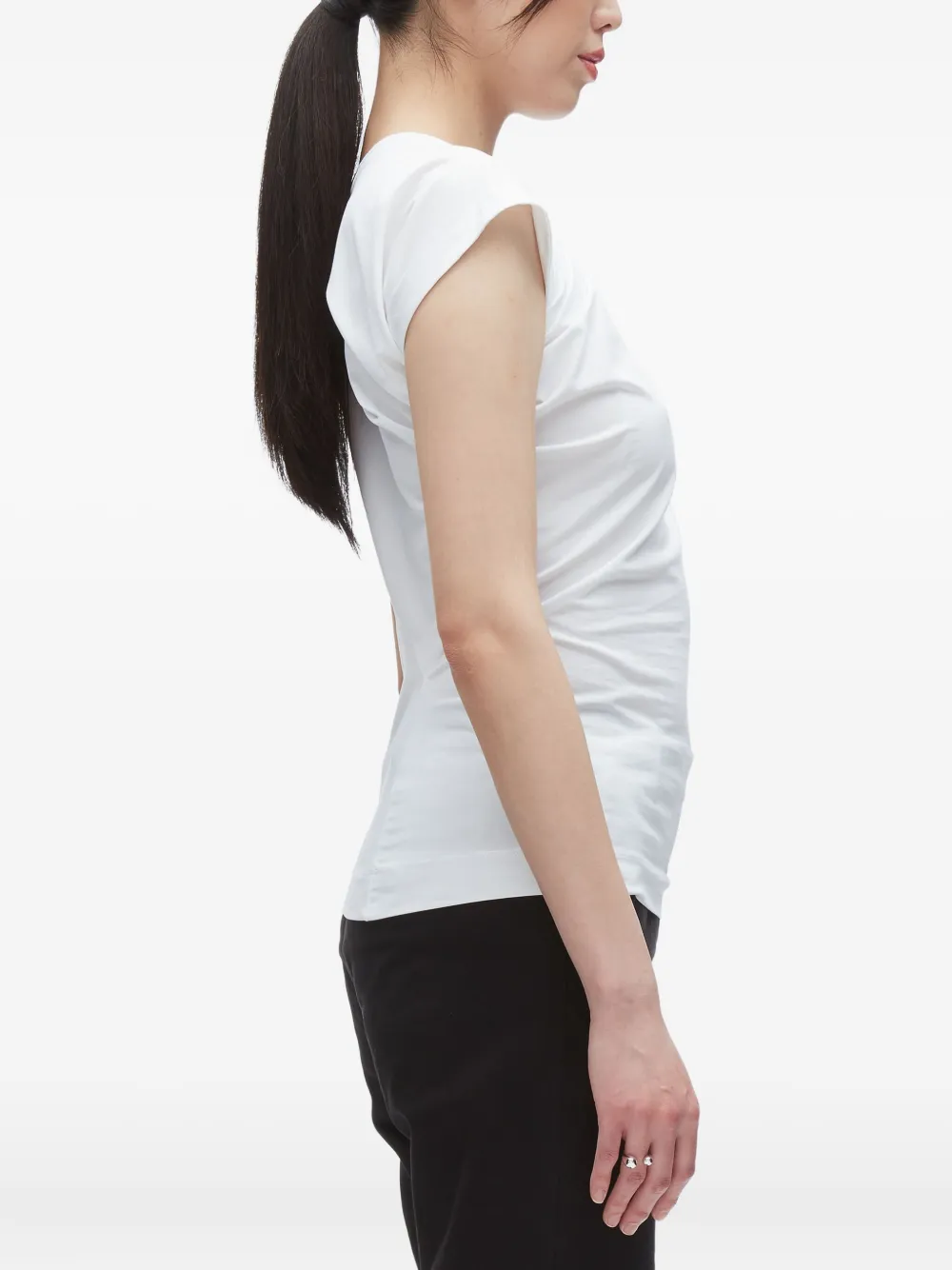 3.1 Phillip Lim draped cap-sleeve tank top Wit