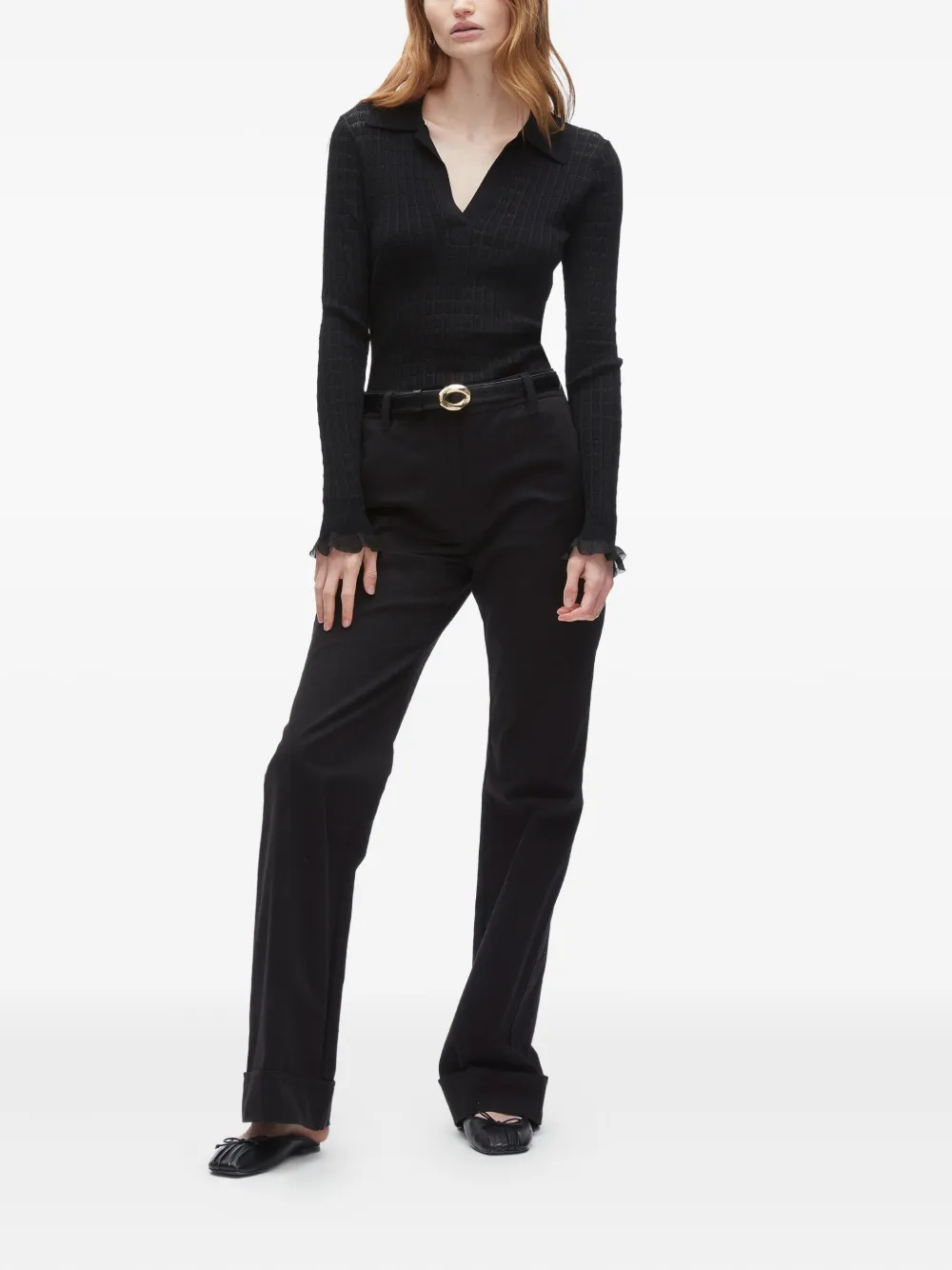 3.1 Phillip Lim ribbed-knit sweater Zwart