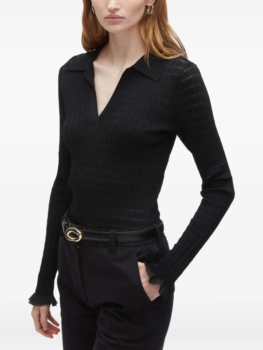 3.1 Phillip Lim ribbed-knit sweater Zwart