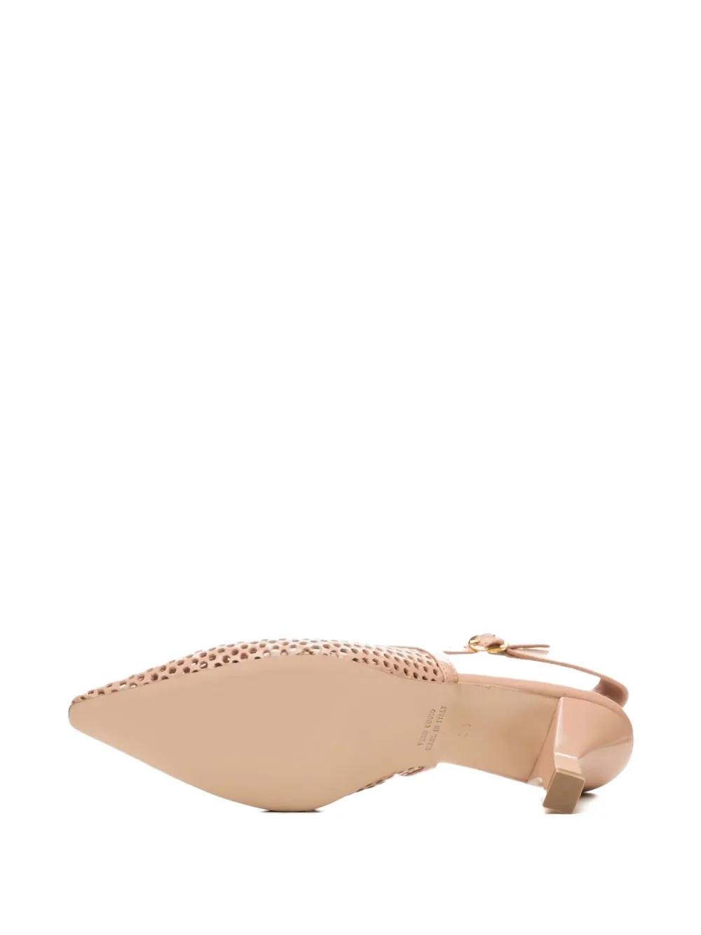 Poche Paris leather heeled sandals Neutrals