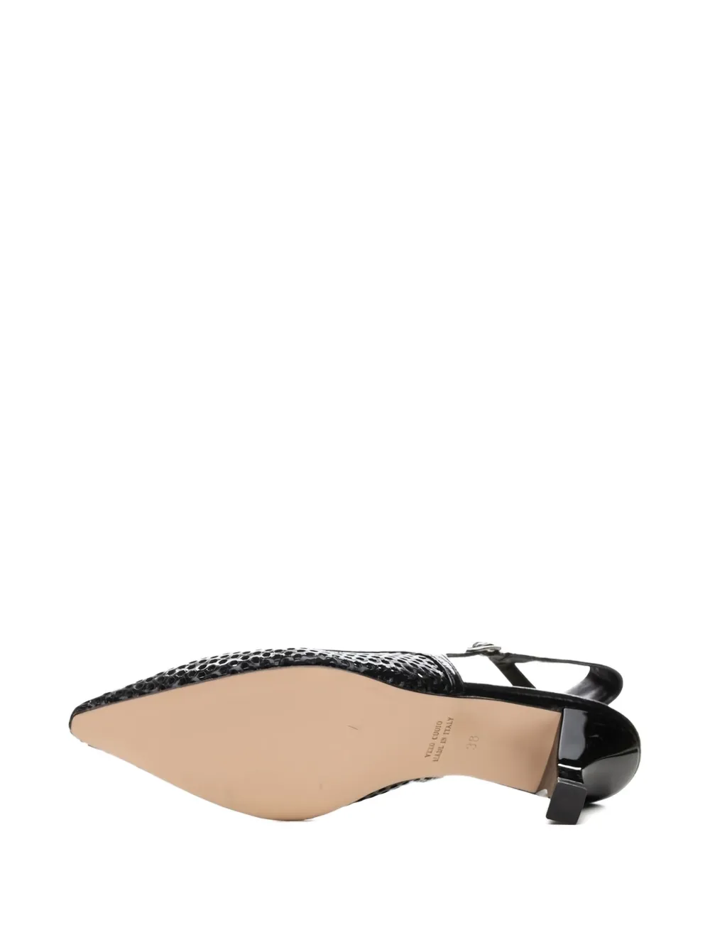Poche Paris leather heeled sandals Black