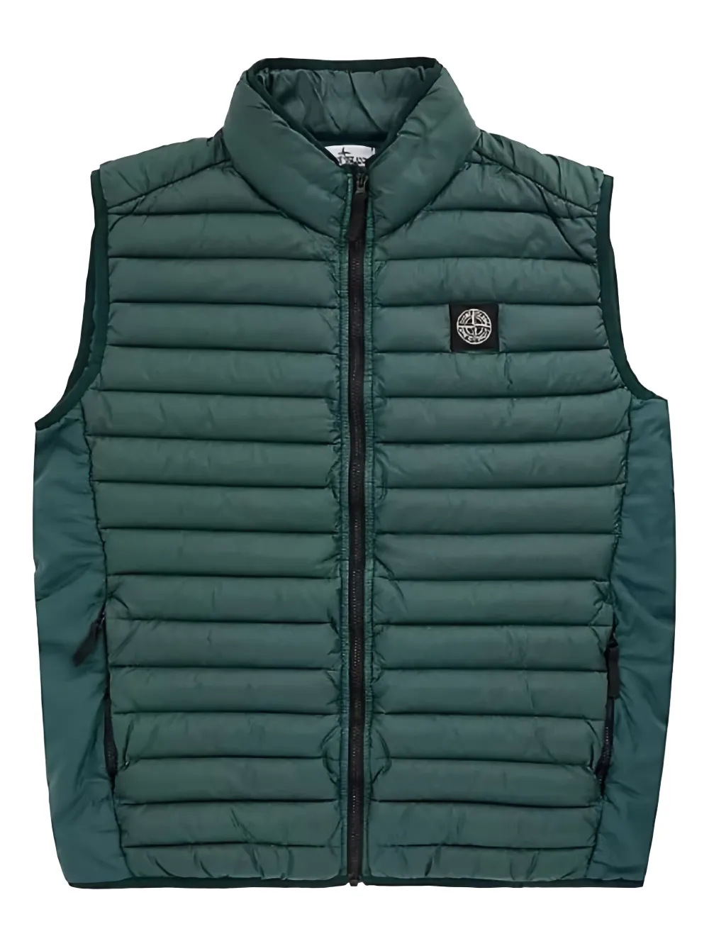 Stone Island Junior Gewatteerde bodywarmer met logo Groen