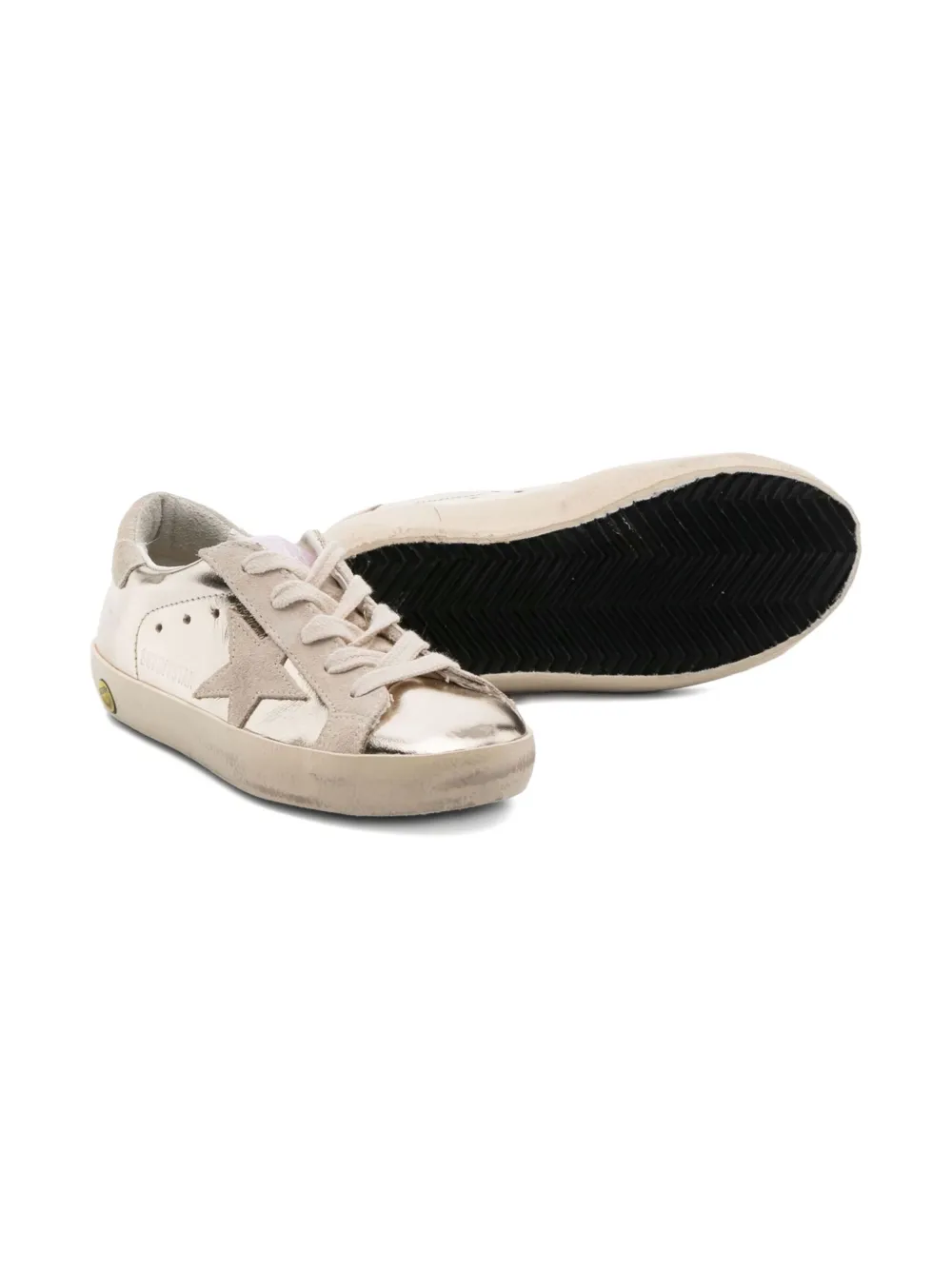 Golden Goose Kids Super-Star suede-details sneakers