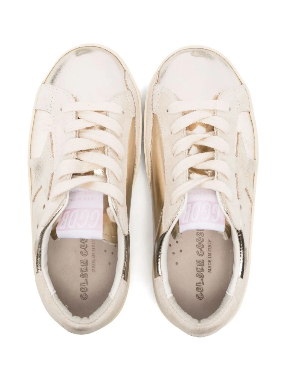 Golden Goose Kids Super-Star suede-details sneakers