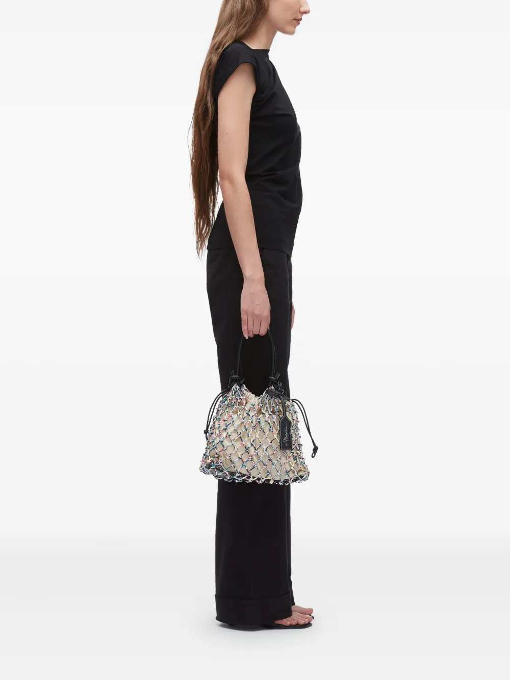 3.1 Phillip Lim Sac net-pattern drawstring tote bag Beige