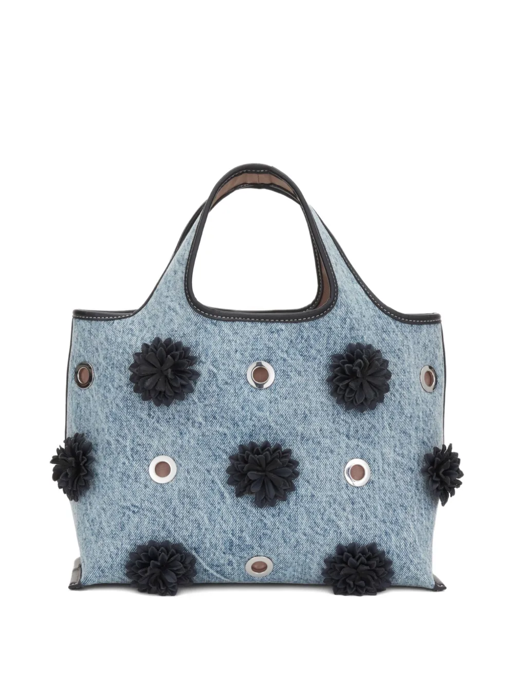 3.1 Phillip Lim flower-embellished eyelet tote bag Blauw