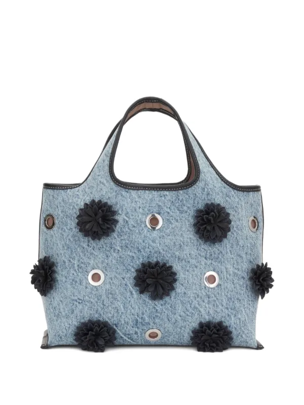 3.1 Phillip Lim flower-embellished Eyelet Tote Bag | Blue | FARFETCH