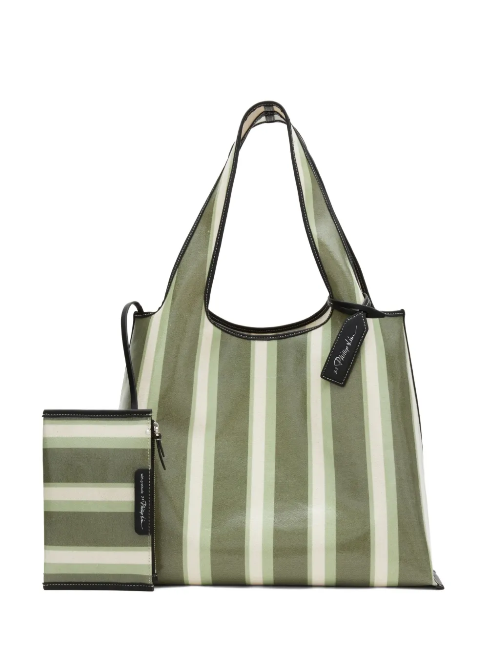 3.1 Phillip Lim medium Market stripe tote bag Groen