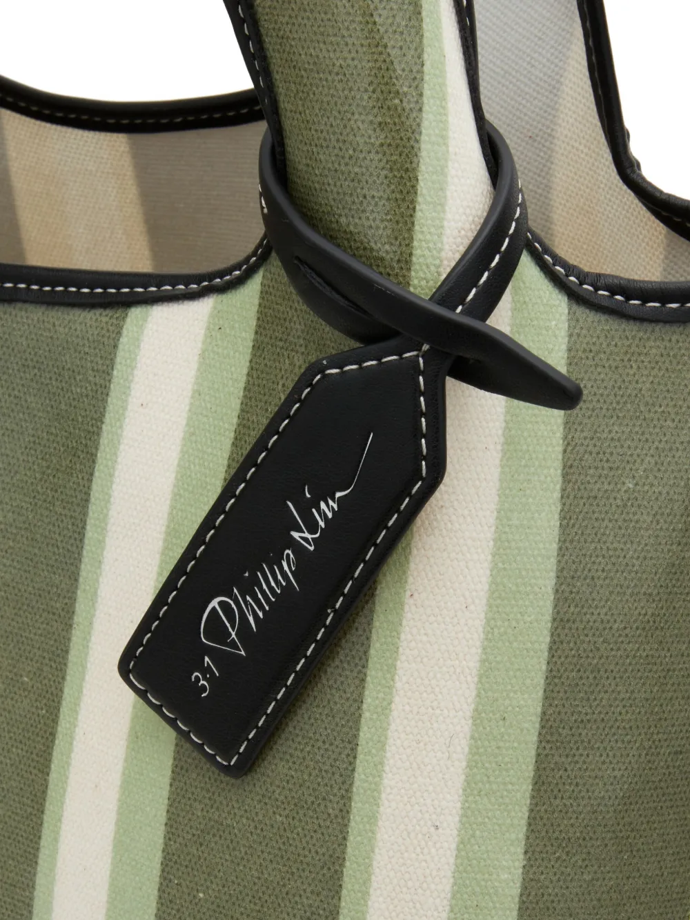 3.1 Phillip Lim medium Market stripe tote bag Groen