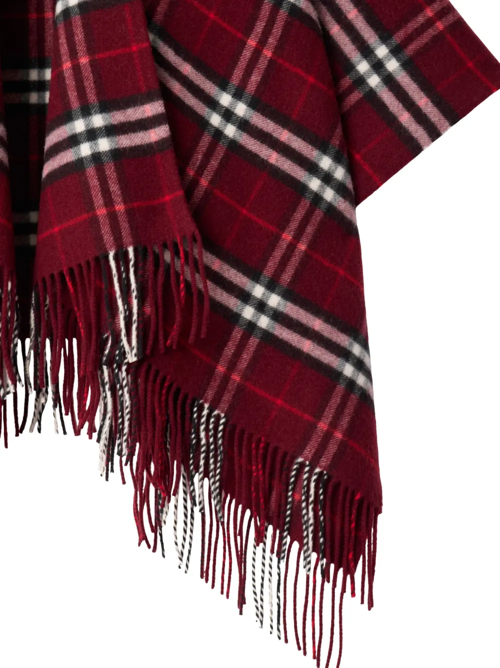 Burberry checked fringed cape | Ponchos | Image 2